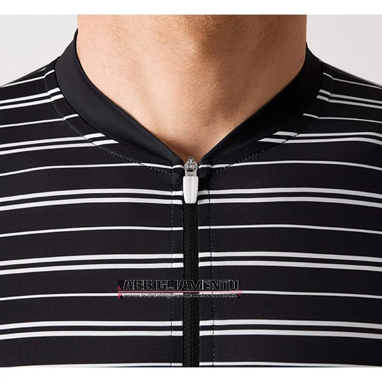 Abbigliamento La Passione 2019 Manica Corta e Pantaloncino Con Bretelle Stripe Nero - Clicca l'immagine per chiudere